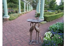 2 Crane Lily Bird Bath