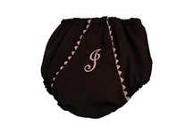 Bon Bon Collection Corduroy Diaper Cover - Brown with Light Pink Trim, 0-12 Month