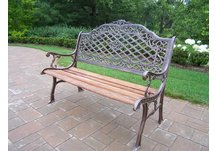 Mississippi High Back Bench Antique Bronze