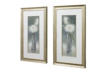 2 Pc Set of Flowers in Vase