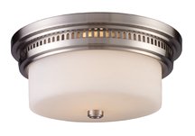 Chadwick 2-Light Flush Mount in Satin Nickel Chadwick 2-Light Flush Mount in Satin Nickel