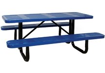 picnic table, commercial site furnishings, standard perforated table