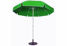 7.5 ft Round White Aluminum Umbrella with Fiberglass Ribs