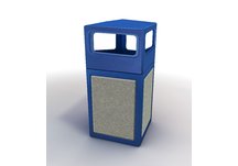 38-Gallon StoneTec Trash Receptacle w Dome Lid