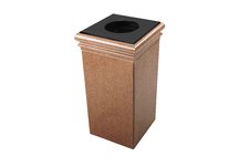 30-Gallon Square StoneTec Trash Can