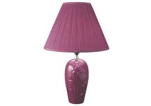 Ceramic Table Lamp - Burgundy