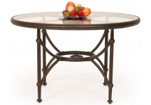 Santorini 48 Round Dining Table with glass top
