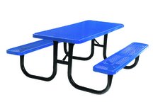Commercial Park 6' Rectangular Table- Portable, Diamond, Blue