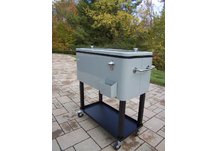 Steel 80qt Patio Cooler with Cart