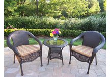 Resin Wicker 3pc Set with Cushions