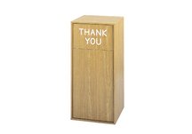 Flat Top Wood Receptacle