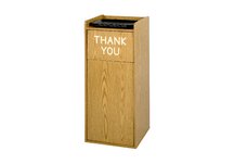Wood Food Court Receptacle