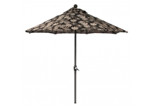 Black Floral Patio Umbrella