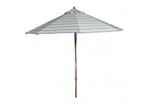 Striped Wood Market Umbrella