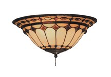 Diamond Ring 2-Light Fan Kit/Ceiling Mount in Burnished Copper