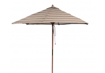 Stripe Wood Market Umbrella