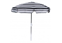 Black-White Stripe 7.5 ft Patio Umbrella