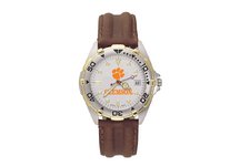 Clemson University Tigers Men's Leather Watch