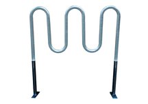 Galvanized 2 3/8 In-Ground Wave Bike Rack