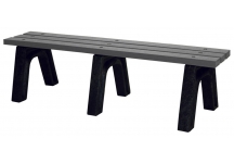 Recycled Slatted Backless Bench