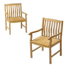 Offering a wide variety of teak chairs to compliment several styles of teak table or individual sett