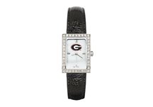 University of Georgia Bulldogs Ladies Leather Watch