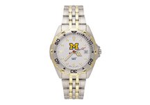 University of Michigan Wolverines Men's Stainless Steel Watch