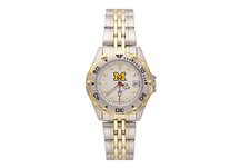 University of Michigan Wolverines Ladies Stainless Steel Watch