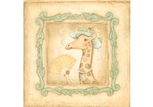 Geraldine Vintage Animals on Parade series canvas gallery wrapped art