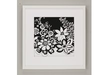 Black Flower Power series framed art