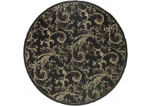 Black and Brown Floral Rug