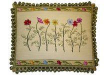 Anemones Flower Needlepoint Pillow