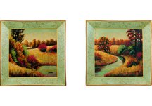 Green River Sunrise Plates - Set of Two