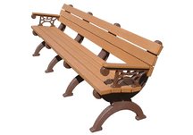 Monarque 8' Backed Bench with Arms