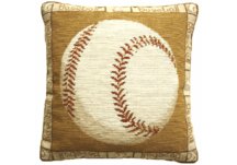 Baseball Needlepoint Pillow