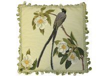 Swallowtail Bird and Needlepoint Pillow