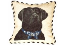 Black Lab Head Needlepoint Pillow Black Lab Head Needlepoint Pillow