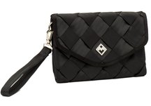 Maggie Bags Black Seatbelt Clutch