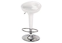 White Scooper Stool