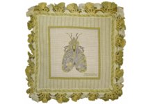 Garden Bug Needlepoint Pillow