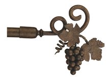 METAL DRAPERY FINIAL PAIR: GRAPEVINE