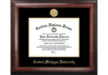 Central Michigan University Gold Embossed Diploma Frame