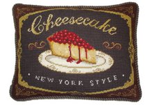 cheesecake needlepoint pillow