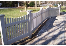 Classic Vinyl Scalloped Top Picket Fencing
