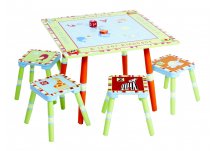 CoCaLo Alphabet Soup Table & 4 Stool Set