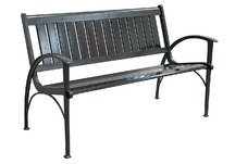 contemporary cast aluminum park bench