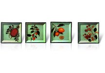 Fruitful Bounty Plates - Set of Four