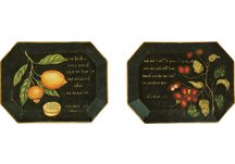 Fruit Scripture Plates - Set of Two