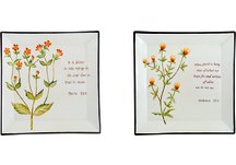 Flower Grace Scripture Plates - Set of Two
