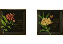 Botanical Scripture Plates - Set of Two